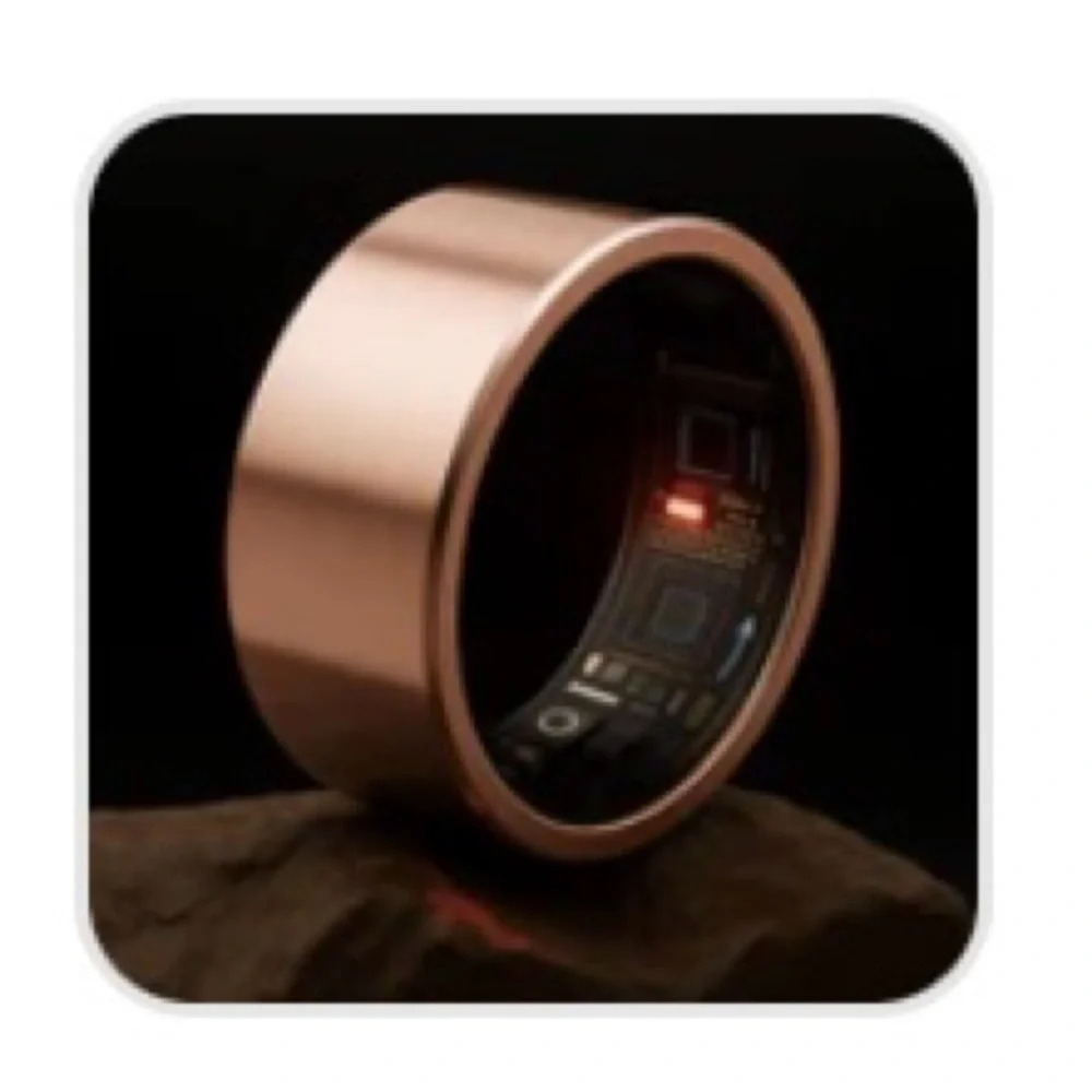 🆕 Rose Gold Smart Ring with Charger | Size 11